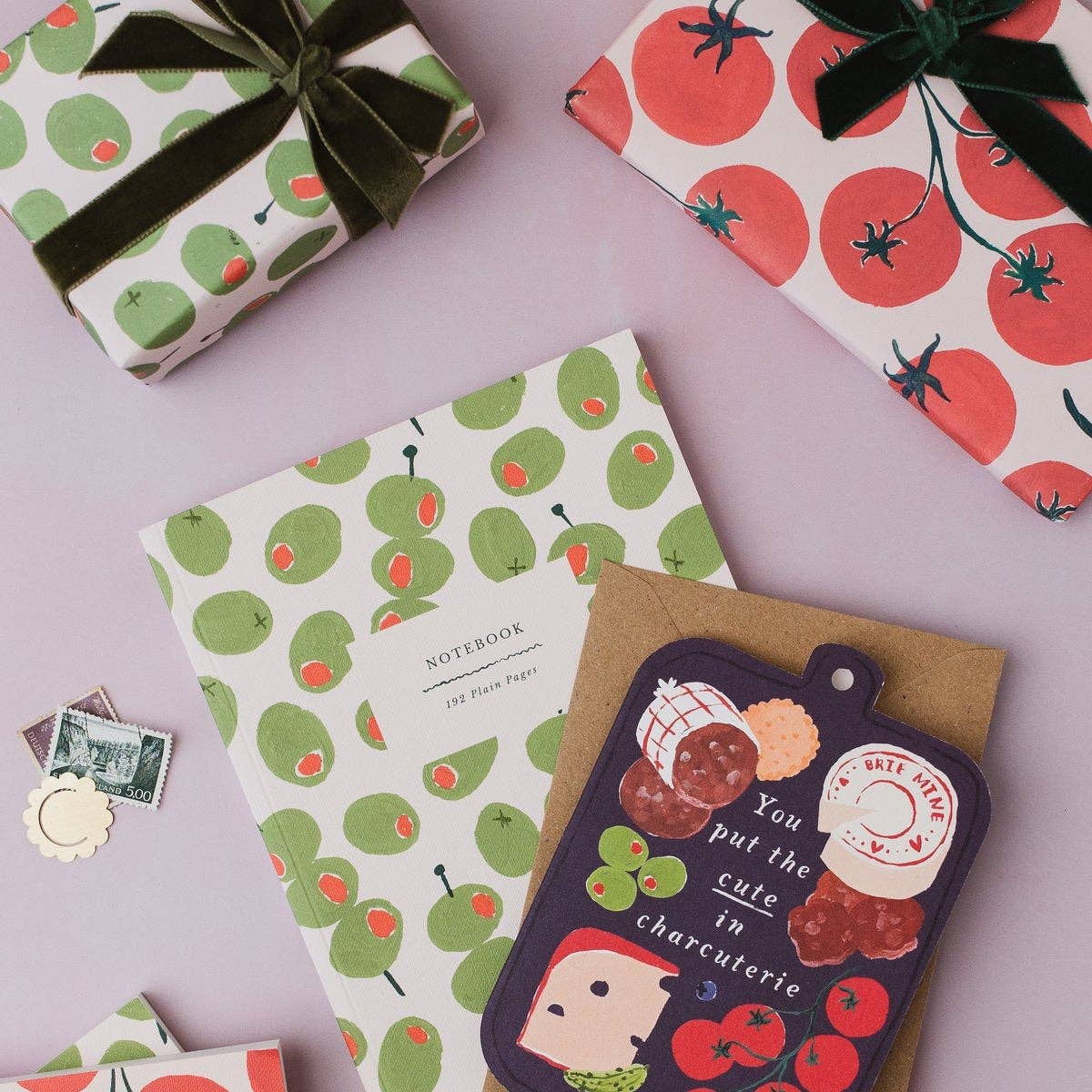 Olives Gift Wrap | Olive Wrapping Paper Sheets