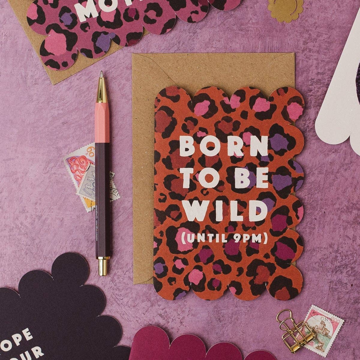 Born To Be Wild Leopard Print Card | Birthday Cards