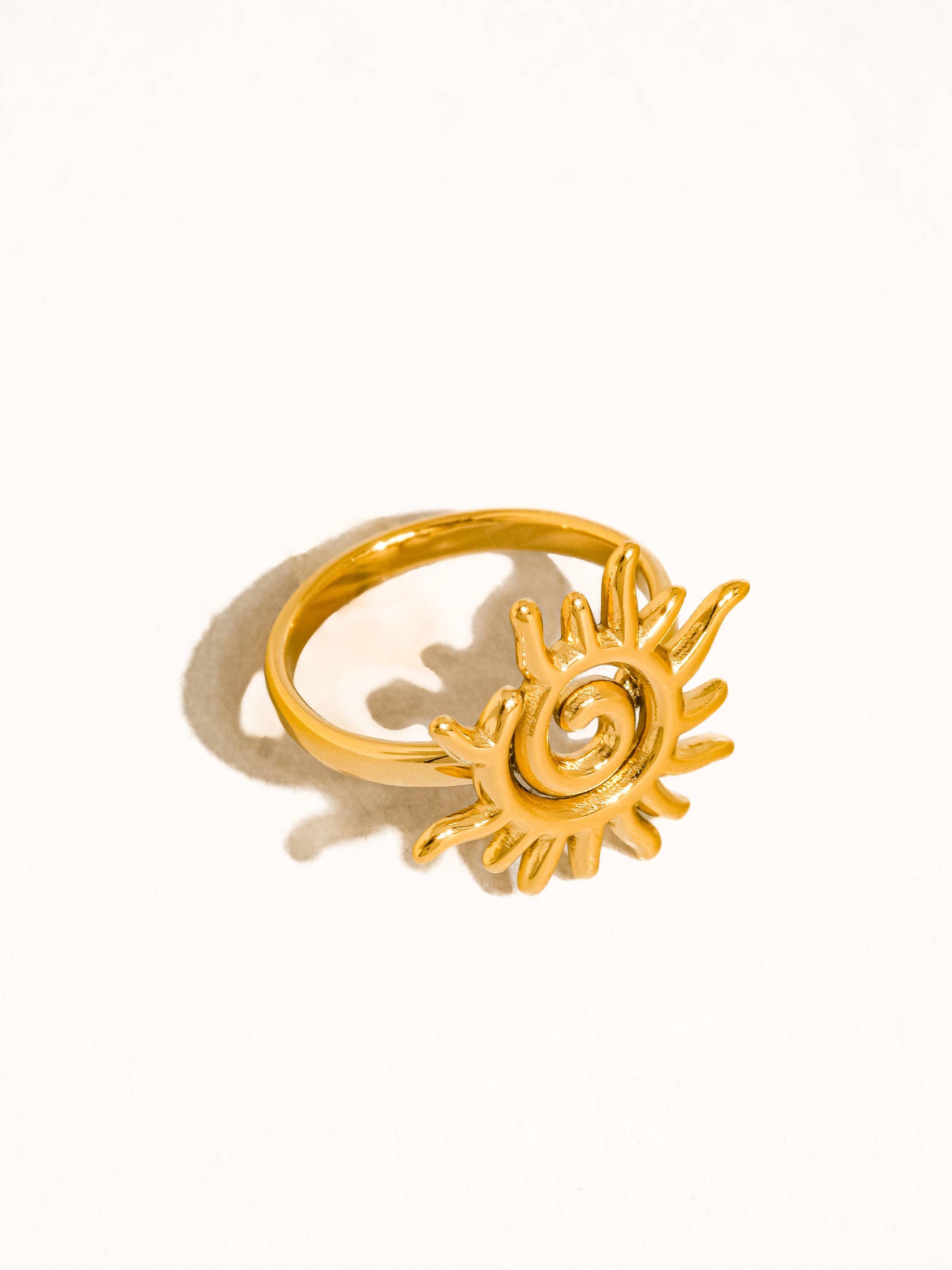 Starwyn Sun Spiral Ring | Yellow Gold