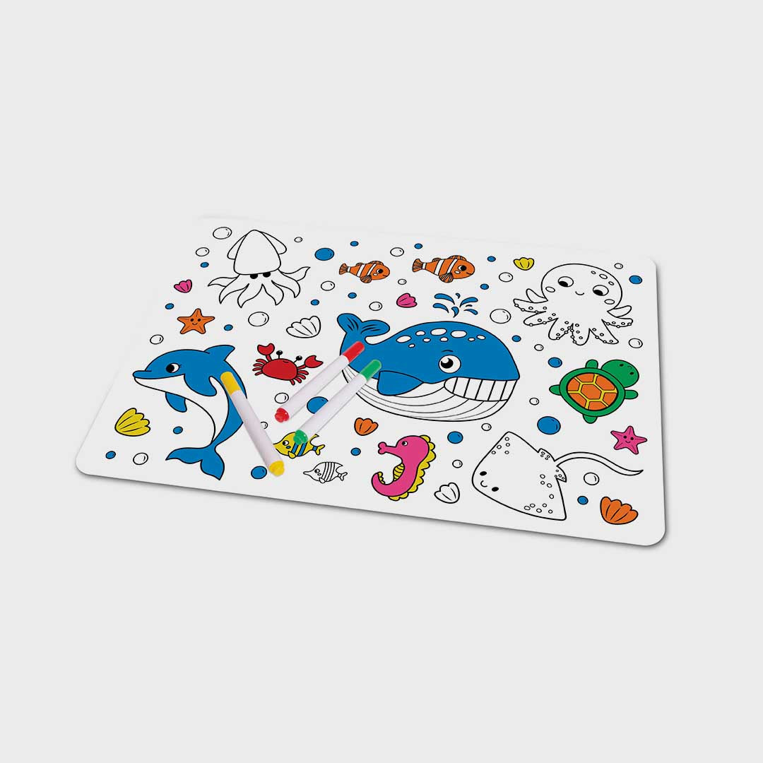 Colour In Placemat | Sealife
