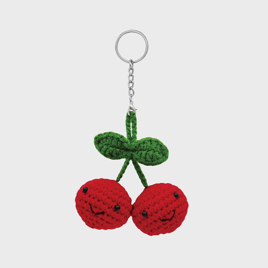 Crochet Bag Charm | Cherry