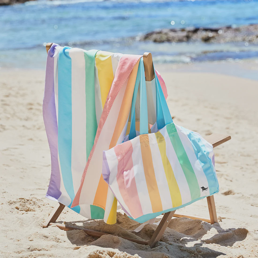 BEACH TOTE BAG | UNICORN WAVES