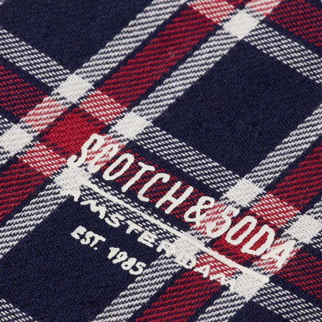 DOUBLE-FACED TWILL CHECK SHIRT | RED BLUE CHECK