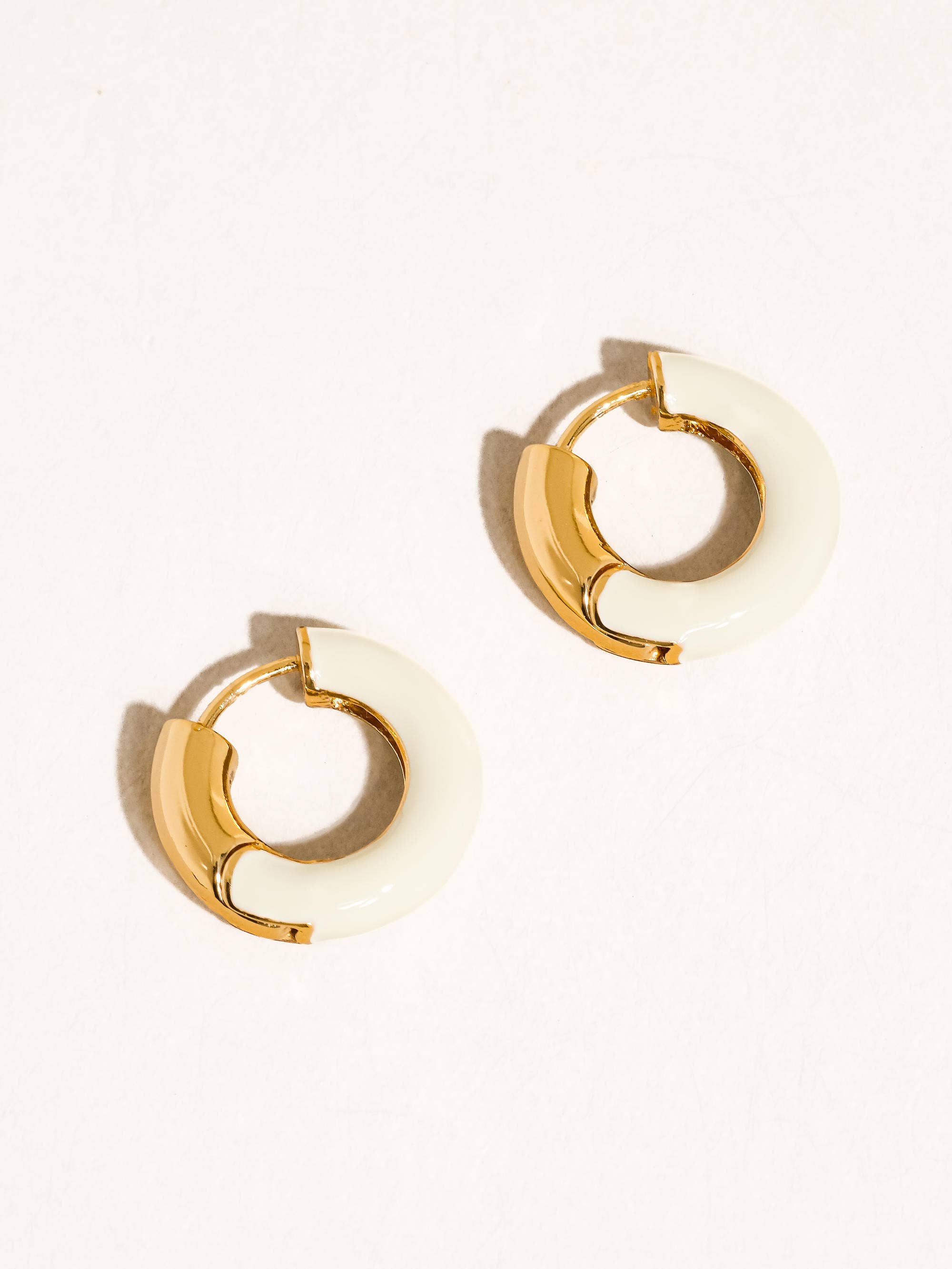 Odessa Vintage Enamel Hoop Earrings | Orange