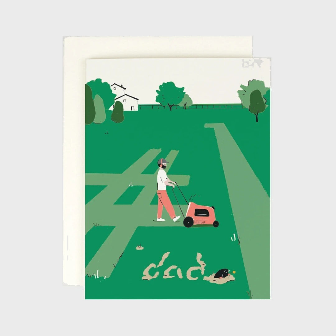 Fathers Day Card | Dad Mowing Number 1