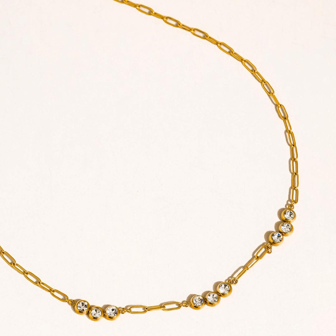 Éclaire Station Chain Necklace | 18K Gold