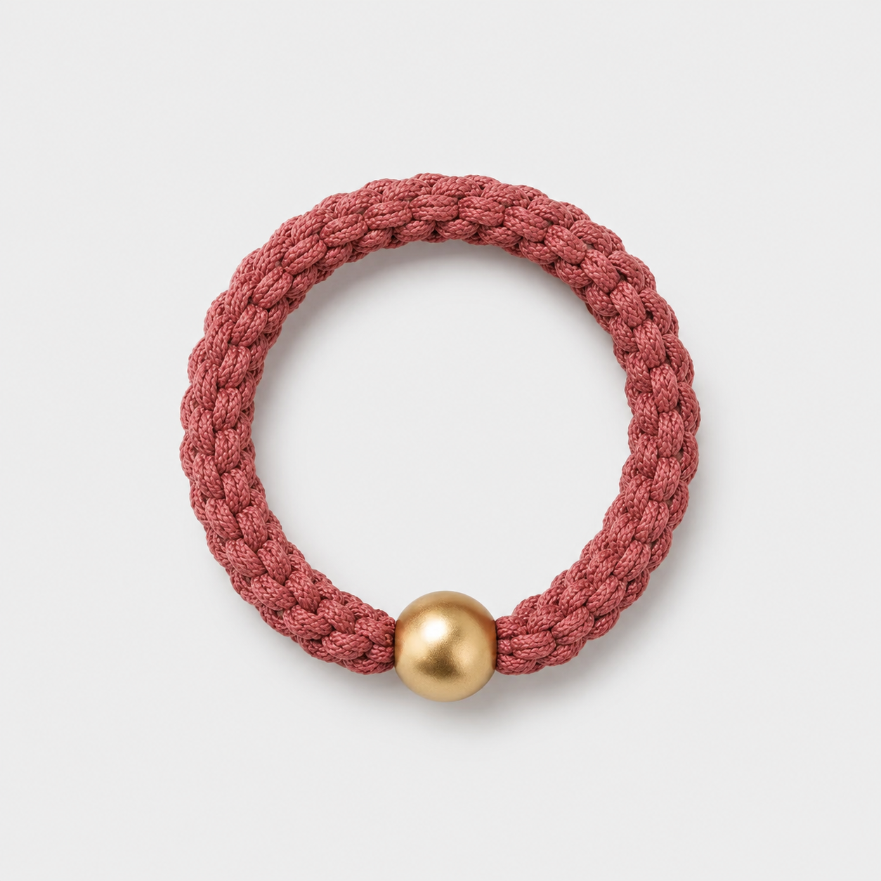 Elastic Braided Hair Tie 3 Pack  | Dusty Rose