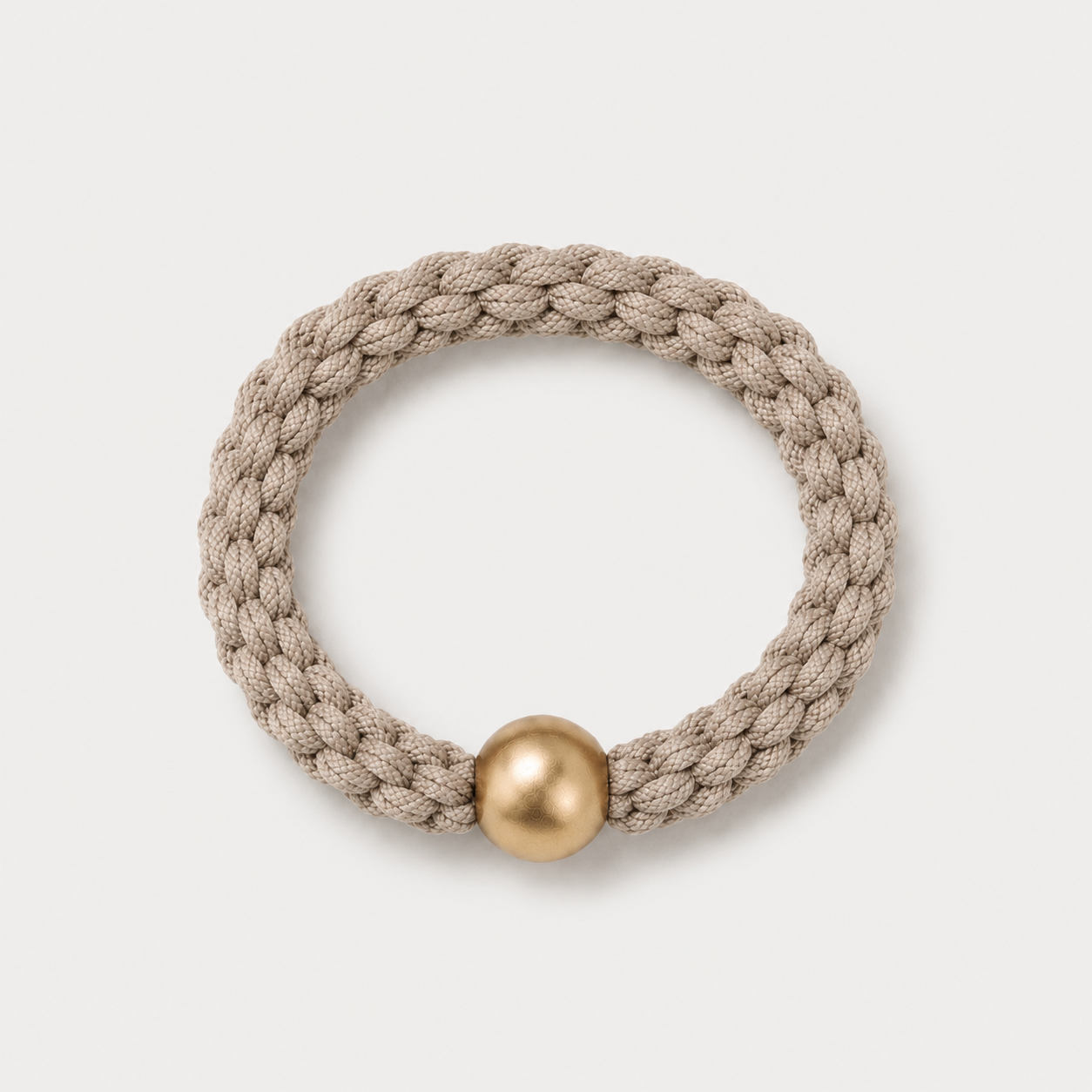 Elastic Braided Hair Tie 3 Pack | Mushroom