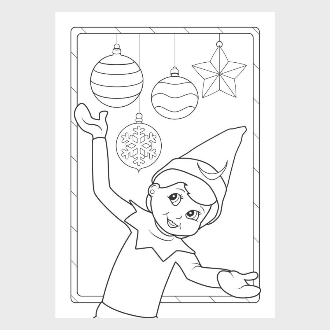 ELF ON THE SHELF | JUMBO COLOURING BOOK