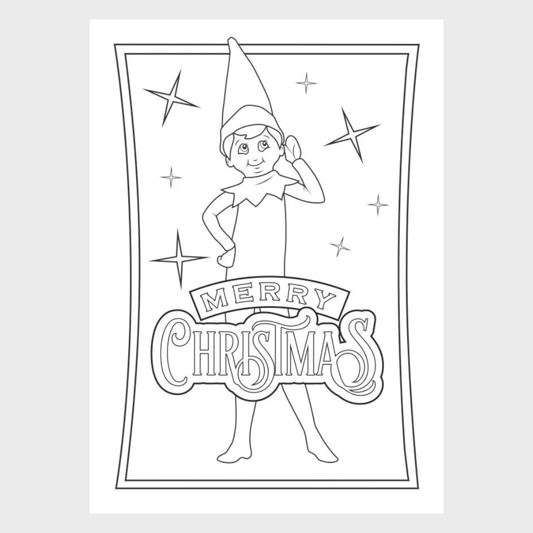 ELF ON THE SHELF | JUMBO COLOURING BOOK