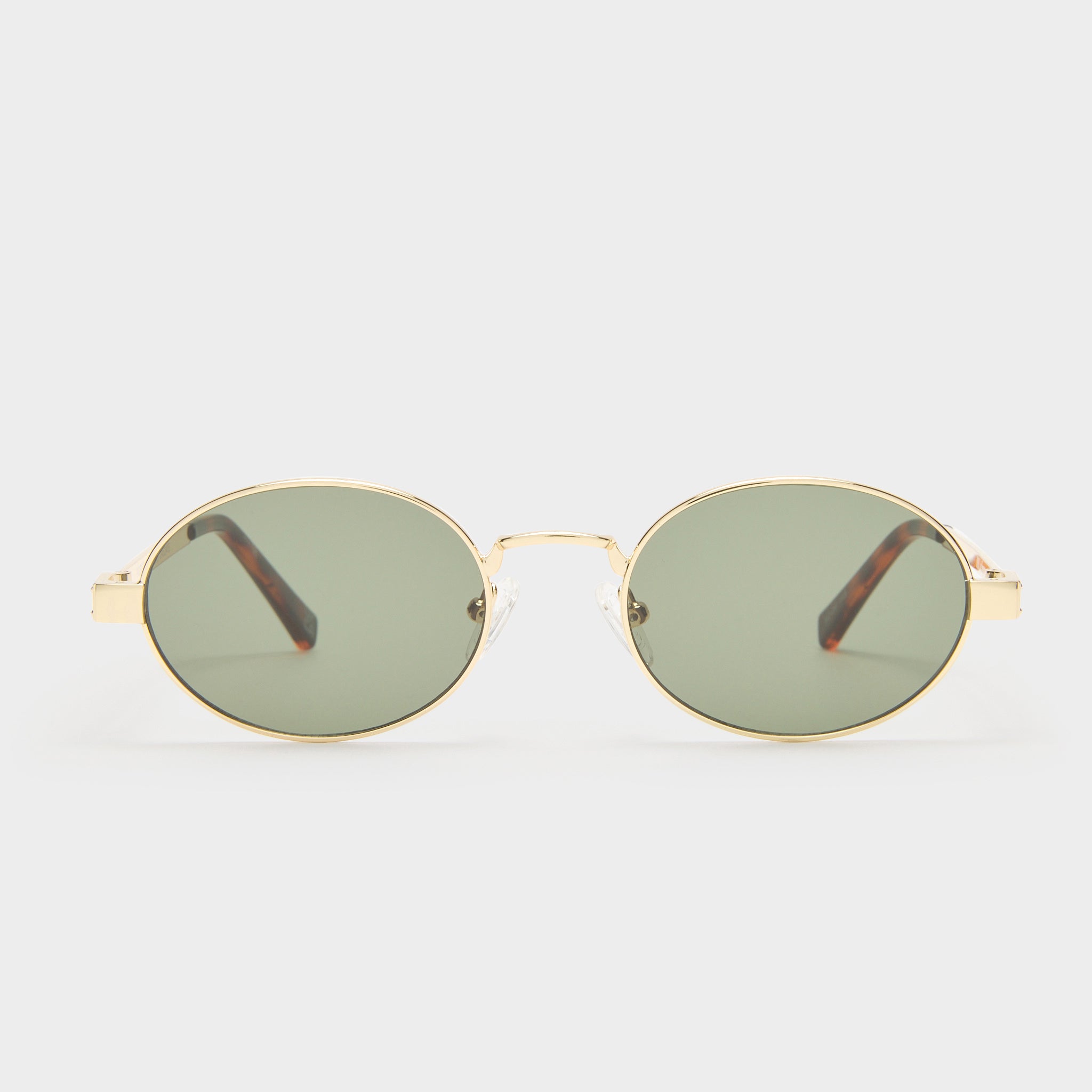 Le Specs Poseidon Deux sunglasses in gold with khaki mono lenses