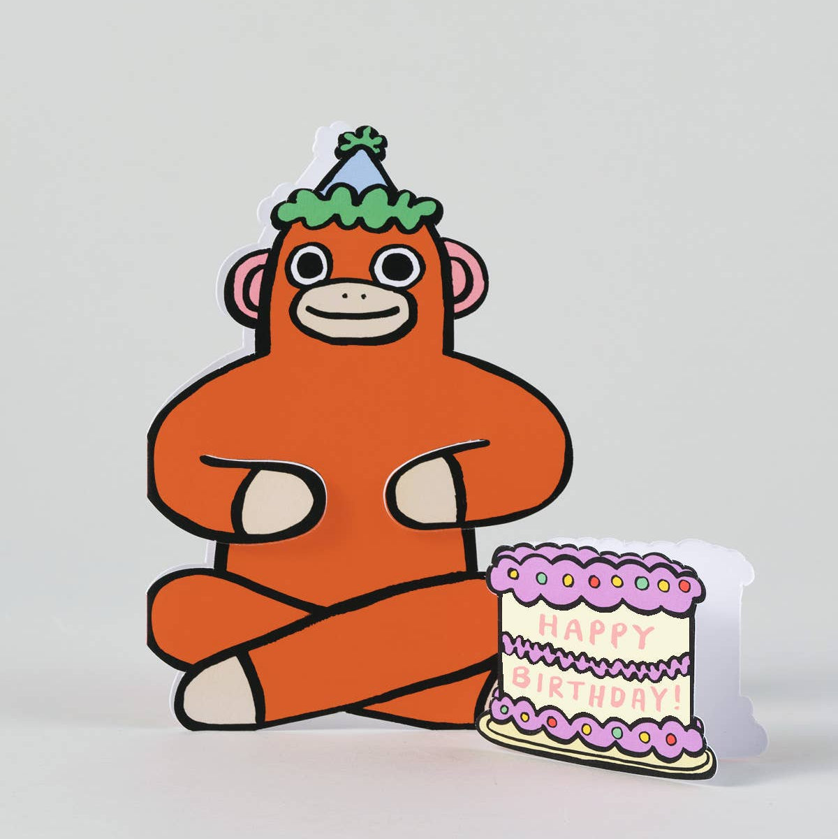 Birthday Card | Monkey with Mini Card
