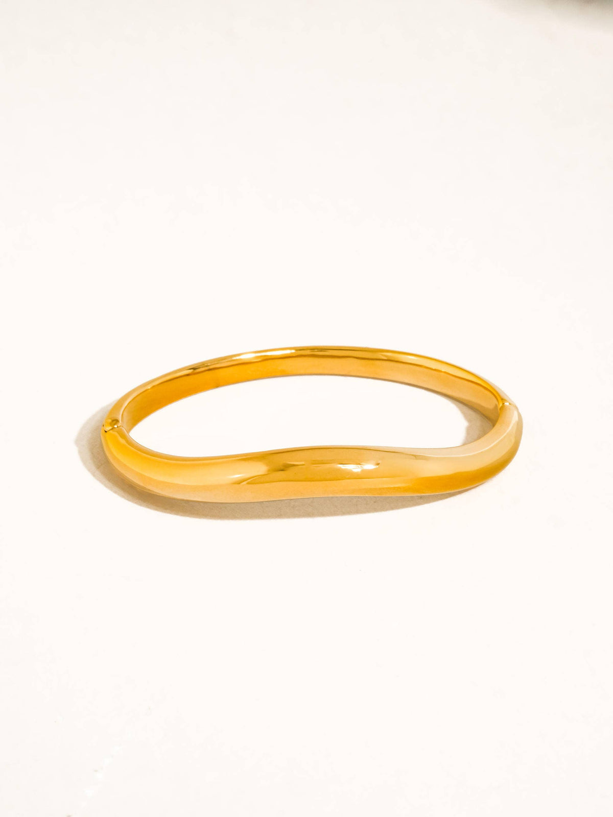 Mathieu  Sculptural Bangle Bracelet | 18K Yellow Gold