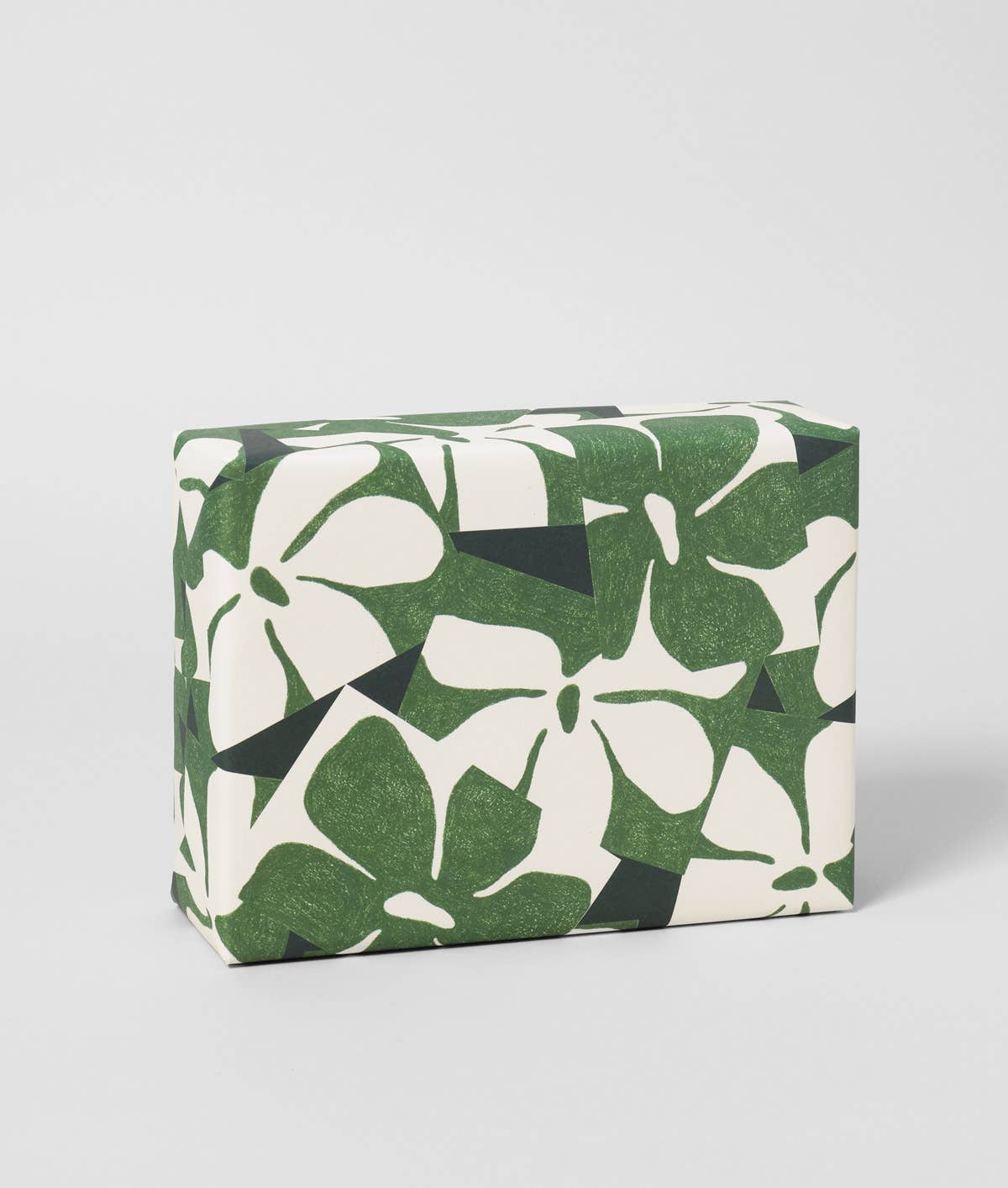 Floral Motif Green Gift Wrap