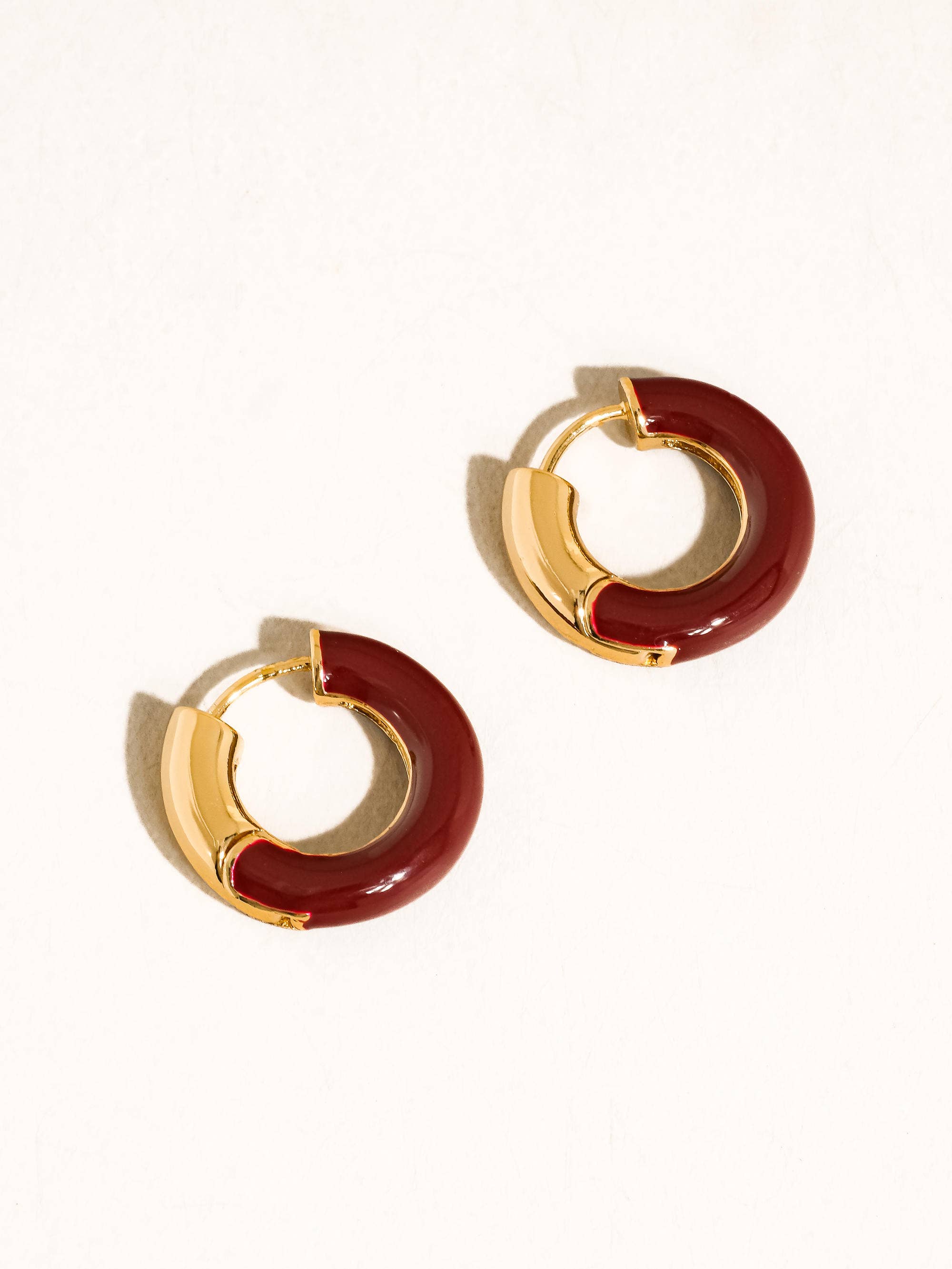 Odessa Vintage Enamel Hoop Earrings | Orange