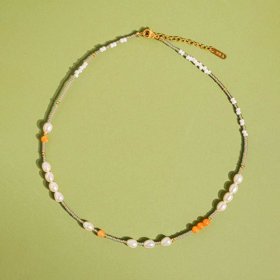 Bohemian Beaded Necklaces | Odette-Light Blue