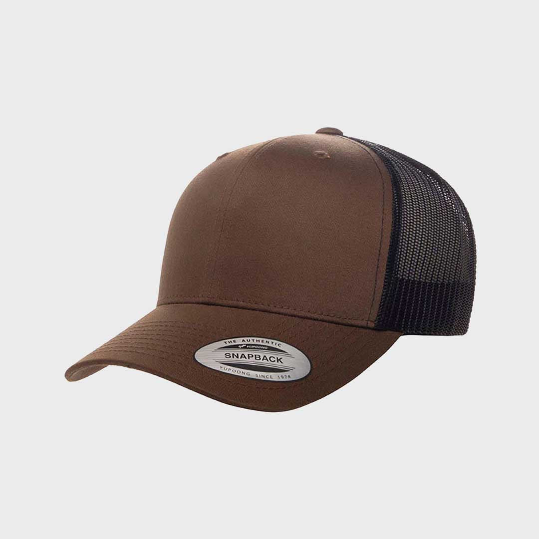 Retro Trucker Cap | Brown Black