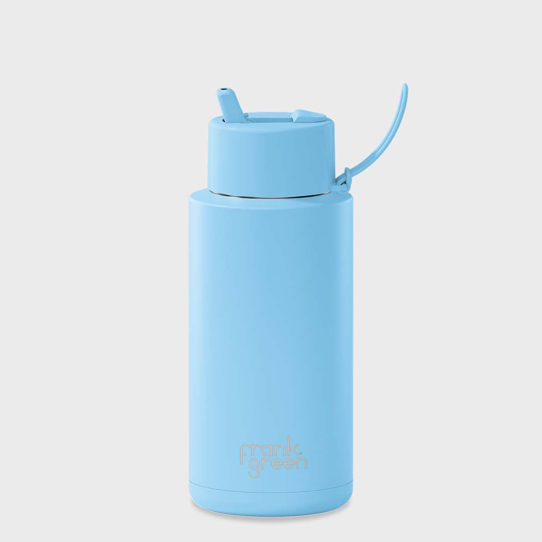 Ceramic Reusable Bottle (1 Litre) | Sky Blue