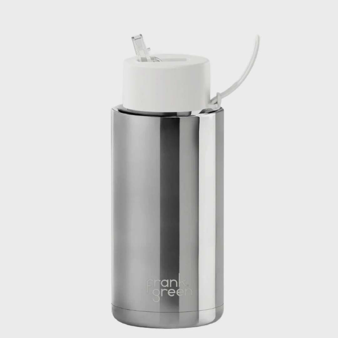 CERAMIC REUSABLE BOTTLE (1 LITRE) | SILVER