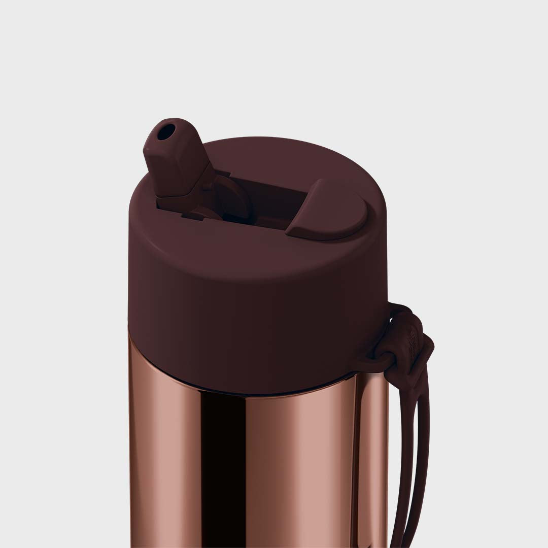 Ceramic Reusable Bottle (595ml) | Chrome Chocolate