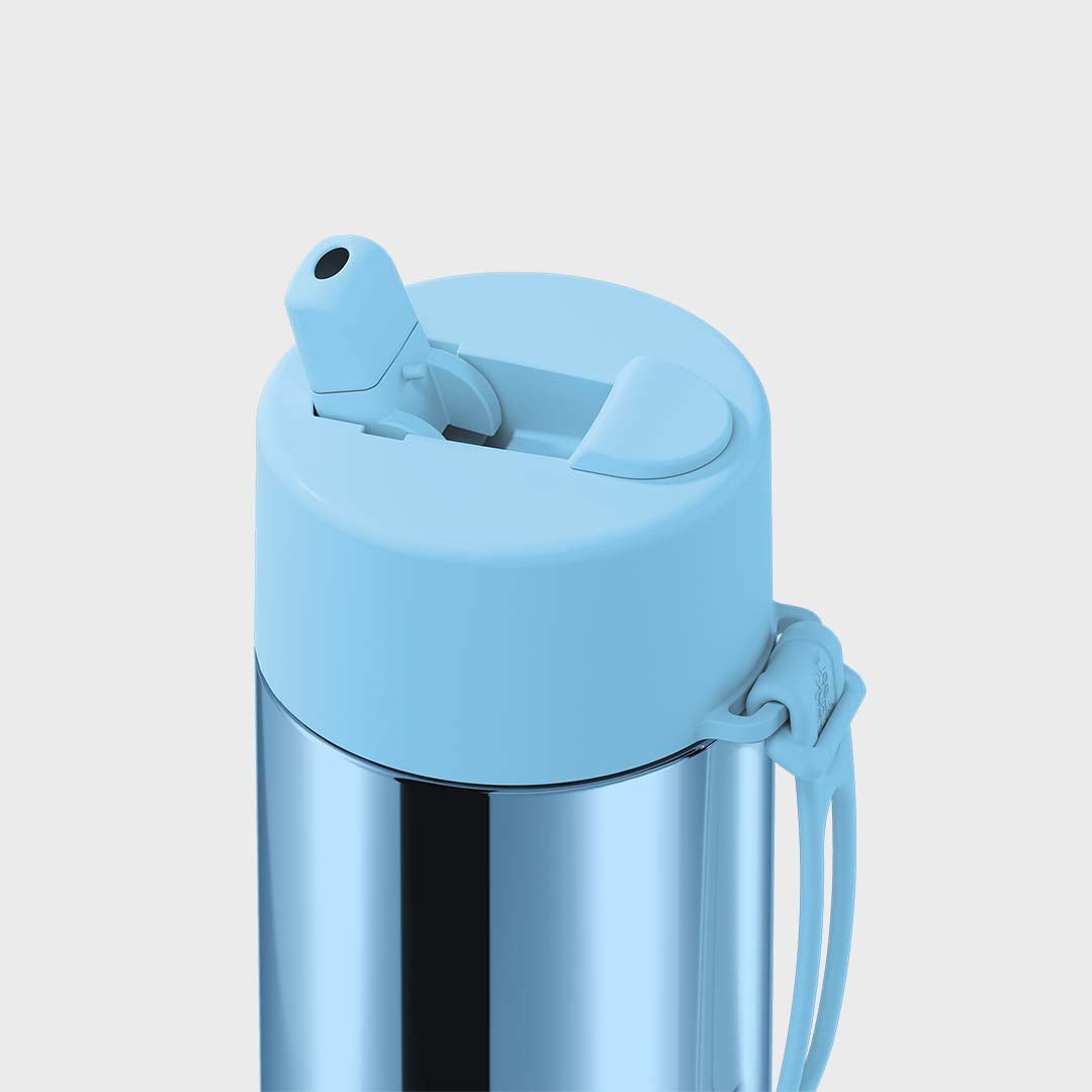 Ceramic Reusable Bottle (595ml) | Chrome Light Blue