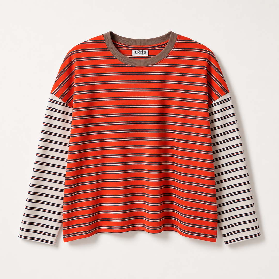 Colour Block Stripe Tee | Tuscany