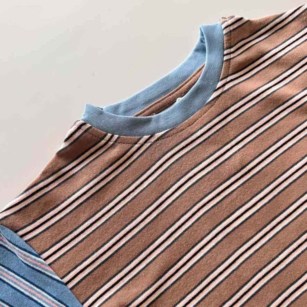 Kids Colour Block Stripe Tee | Sorrento