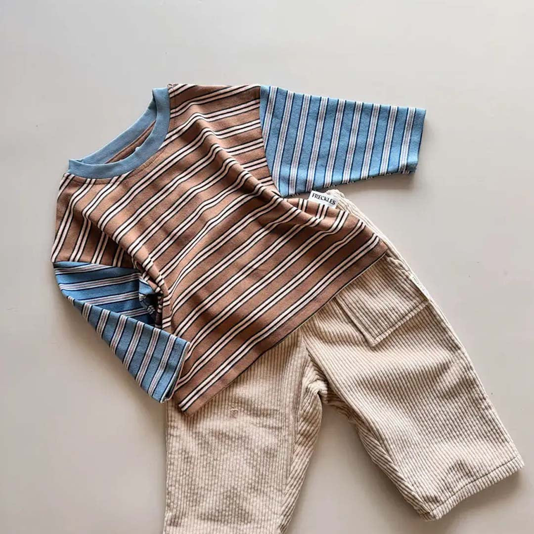 Kids Colour Block Stripe Tee | Sorrento
