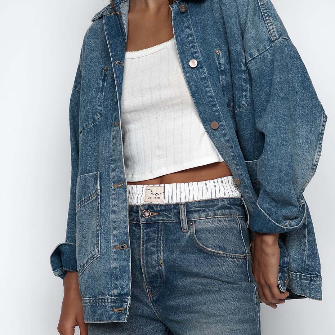 AVERY DENIM JACKET | GO THE BLUES