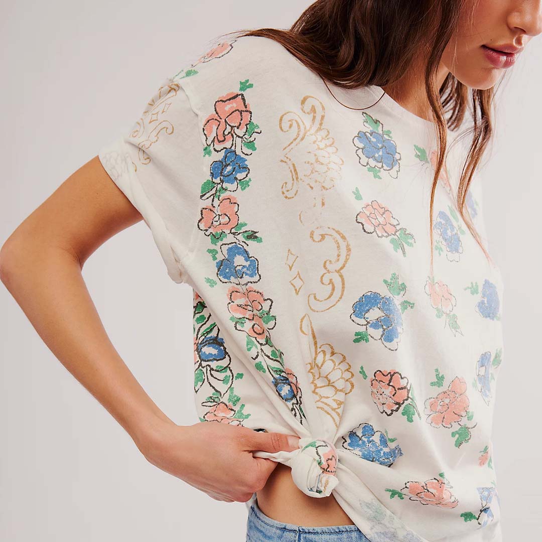 BOHEME PRINTED TEE | IVORY COMBO