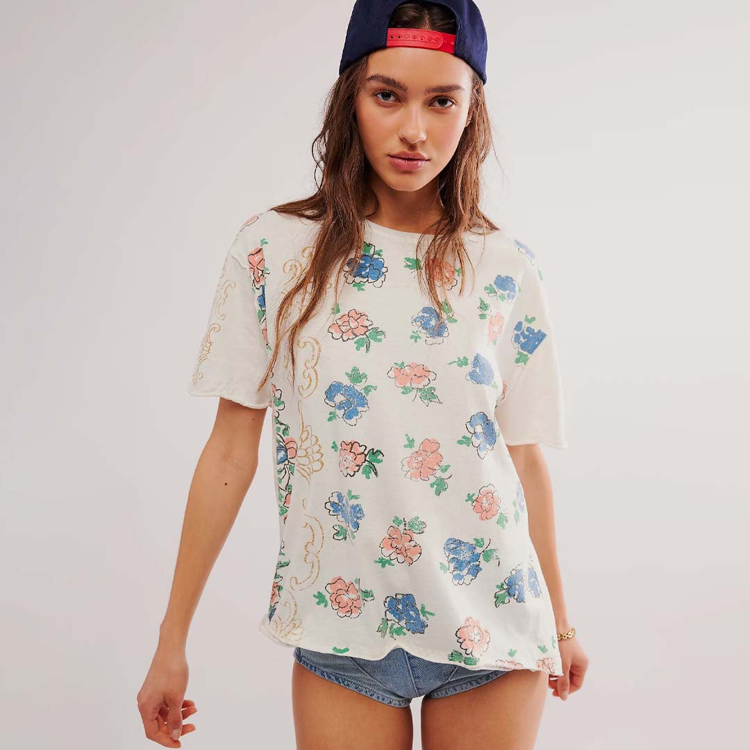 BOHEME PRINTED TEE | IVORY COMBO