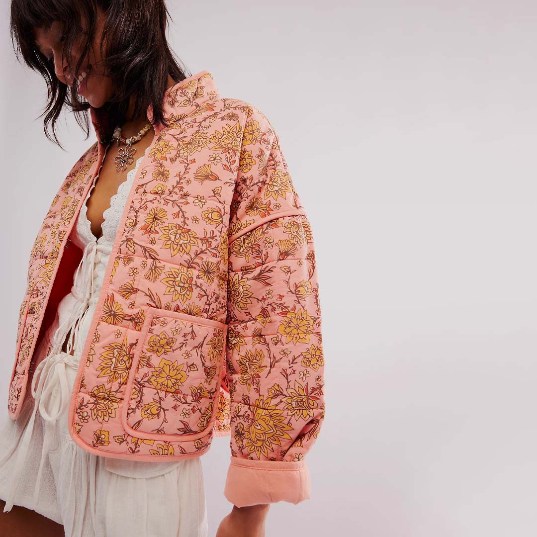 CHLOE JACKET | PEACH COMBO