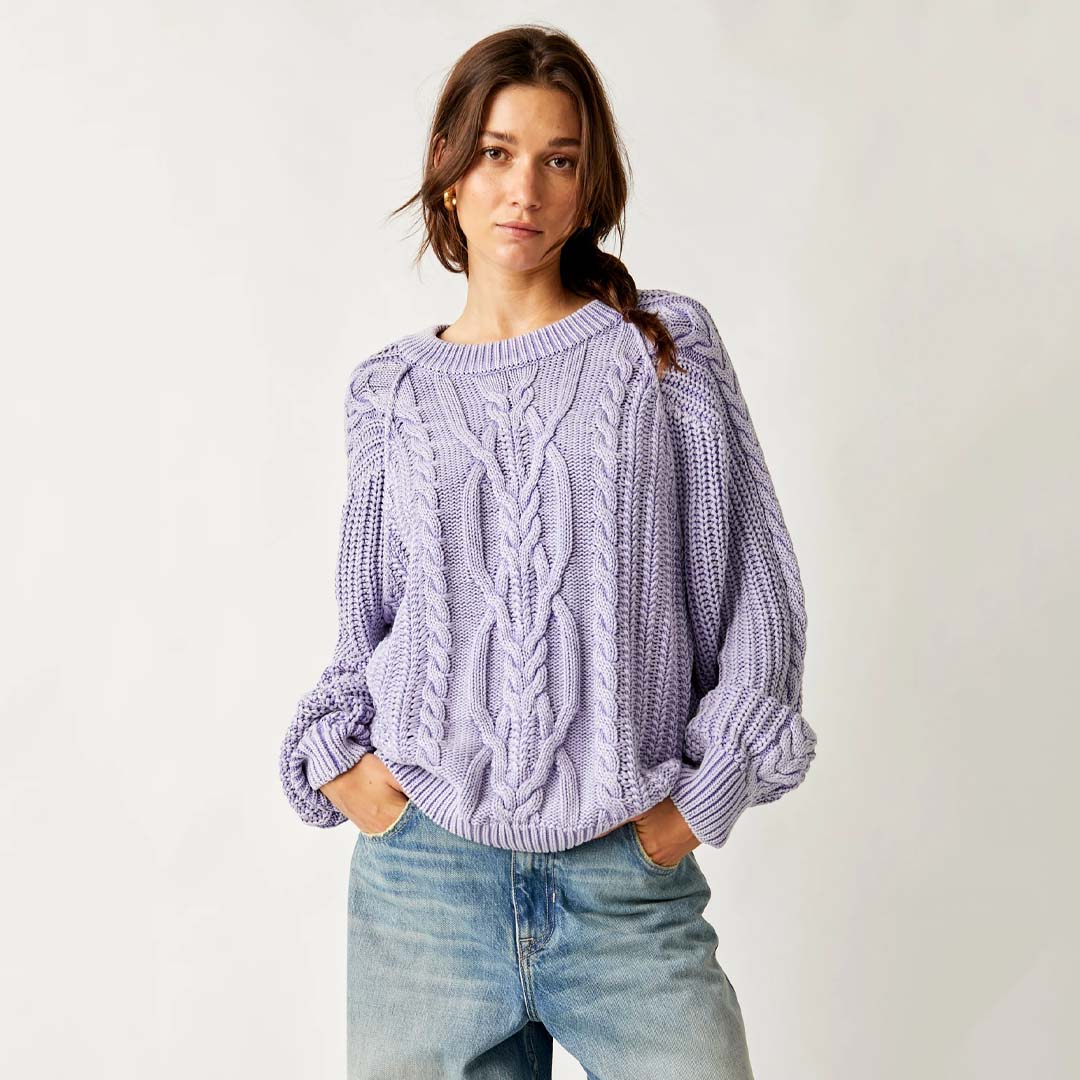 FRANKIE CABLE SWEATER | HEAVENLY LAVENDER