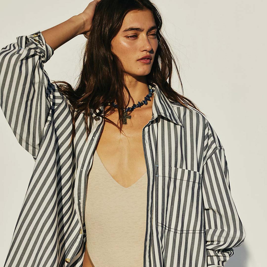 FREDDIE STRIPED SHIRT | NAUTICAL NAVY