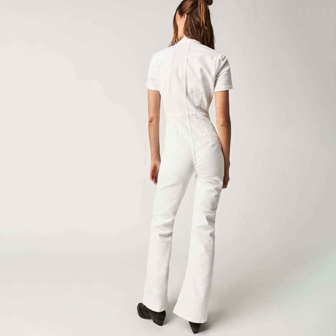 JAYDE FLARE JUMPSUIT | PURE WHITE