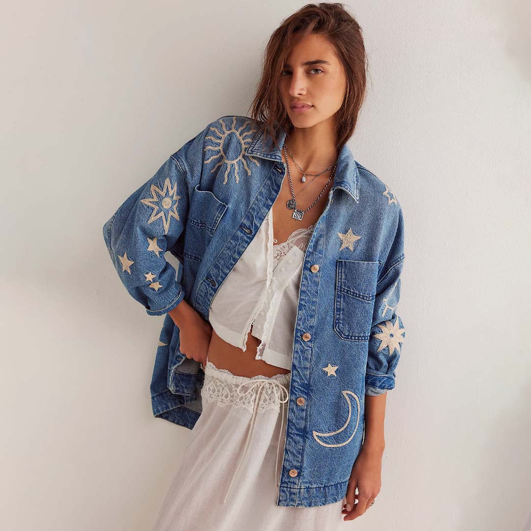 MADISON CITY EMBROIDERED JACKET | SKYWAY BLUES