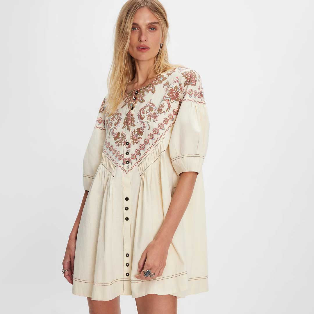 Orson Mini Dress | Ivory Combo