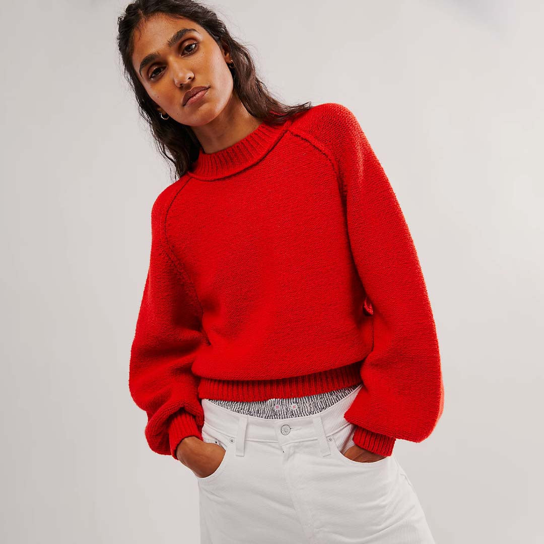 RILEY PULLOVER | FIERY RED