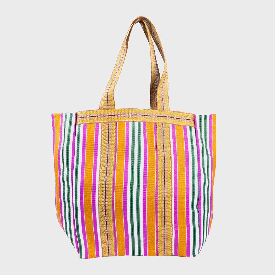 AJACCIO BEACH BAG | FUCHSIA GREEN