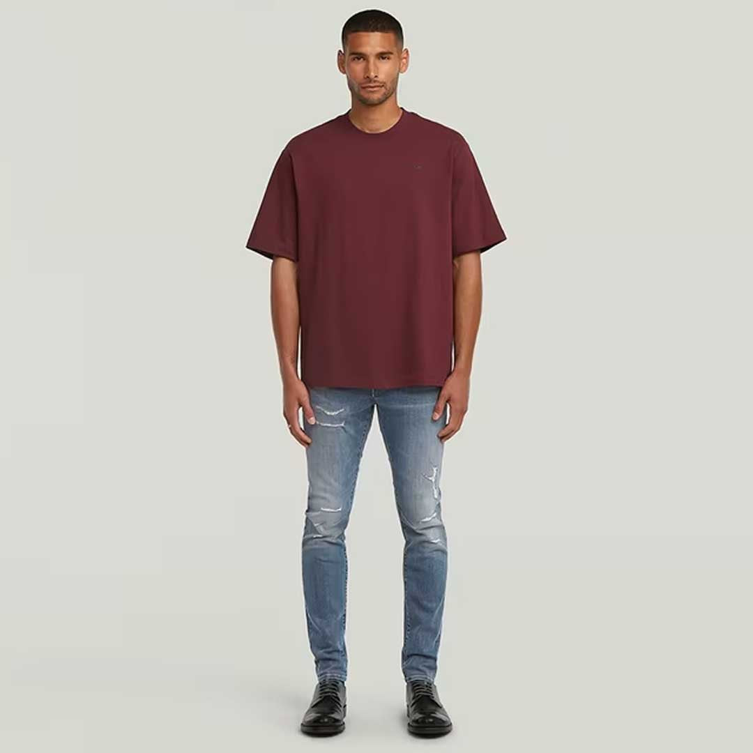 Boxy Base T-Shirt | Port Red