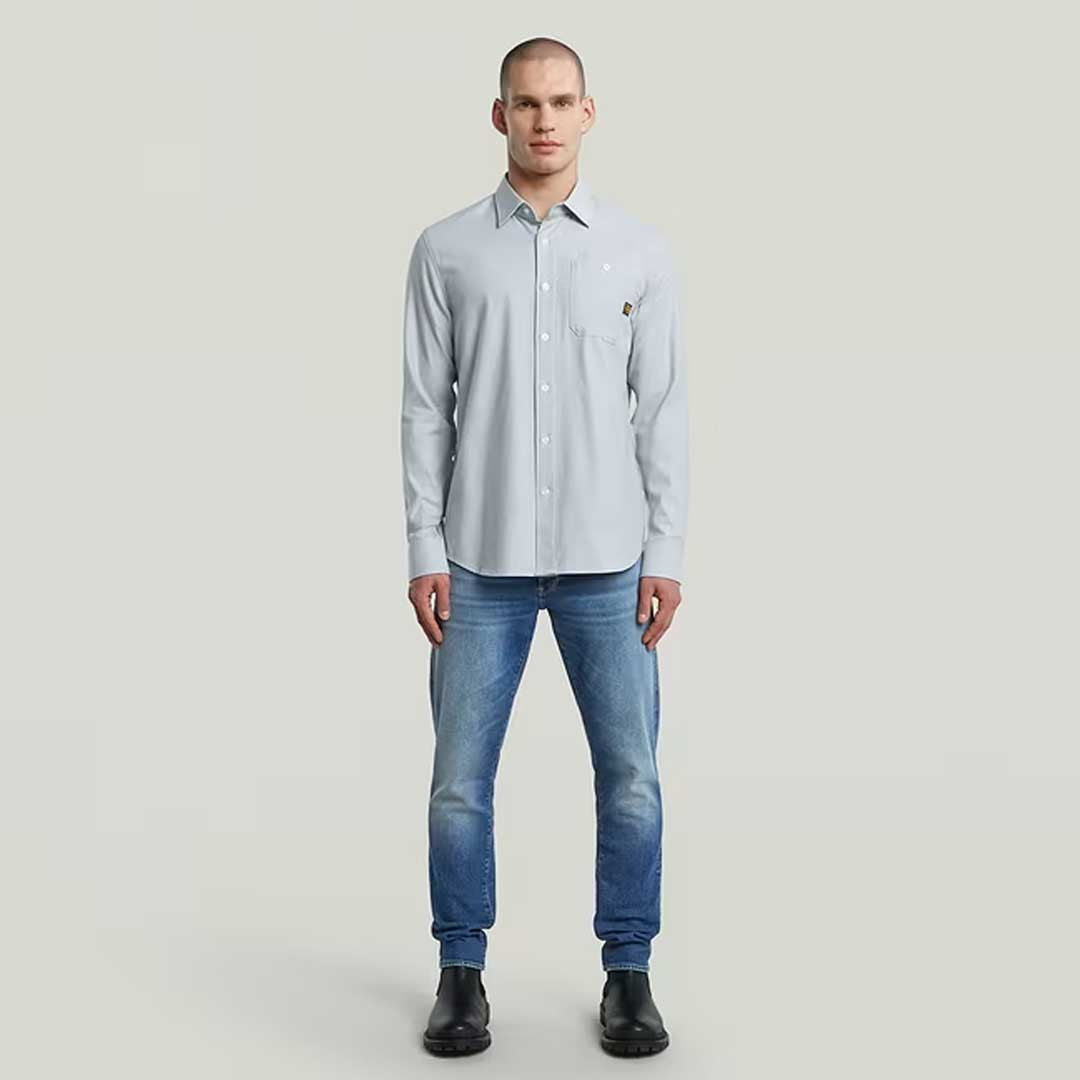 Bristum 2.0 Slim Shirt | Ash Blue Milk