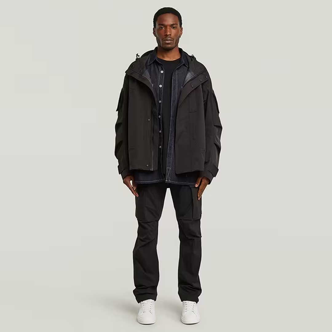 Core Regular Cargo Pants | Dark Black