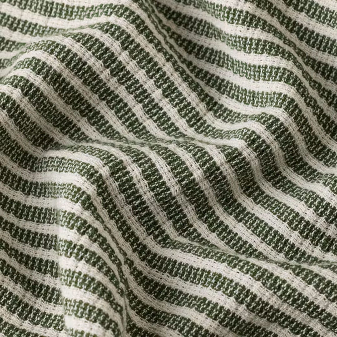 One Pocket Regular Shirt | Dark Nuri Green Wide Stripe