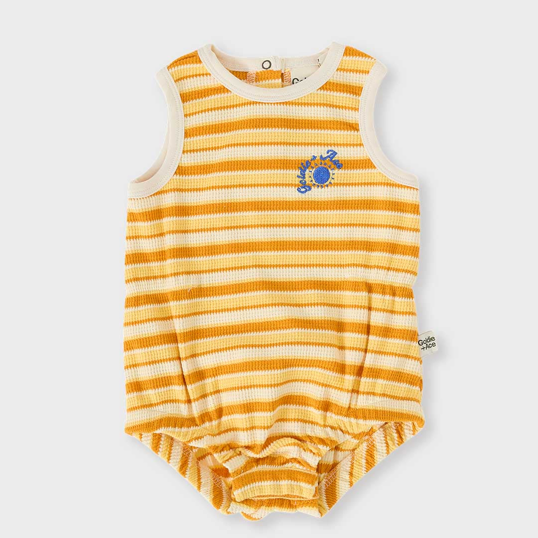 Bubble Romper | Sunshine Stripe