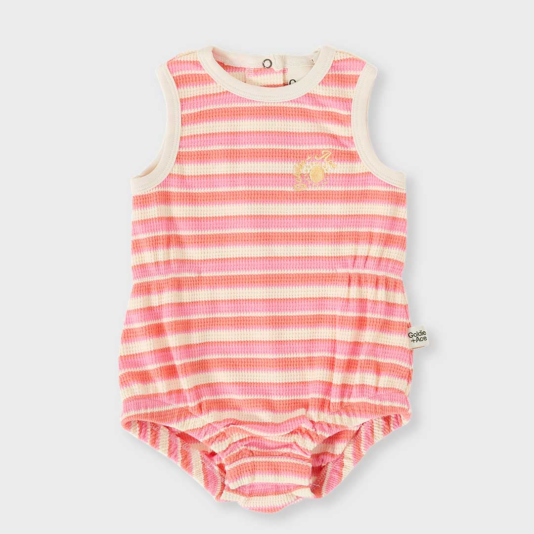 Bubble Romper | Watermelon Stripe