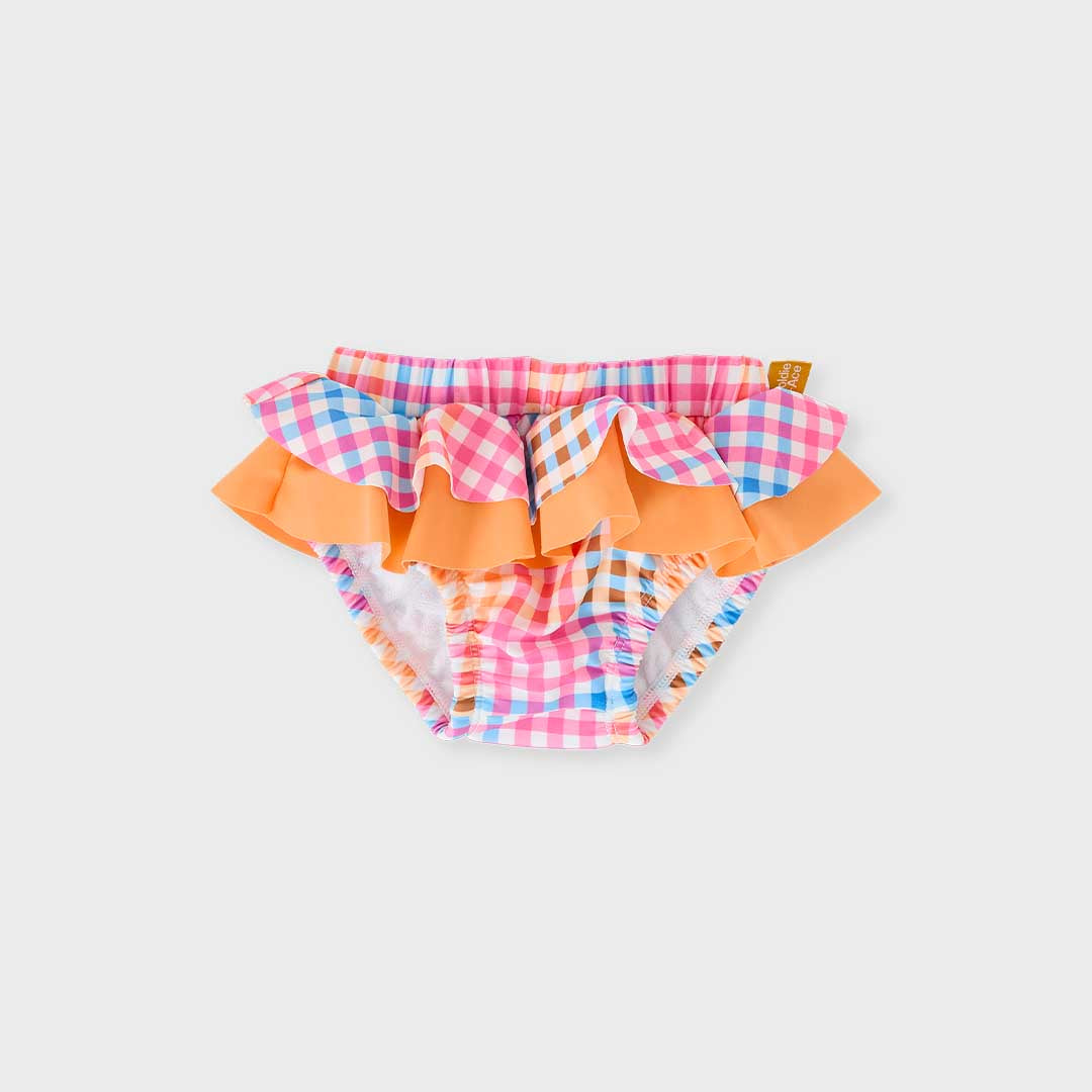 Frill Waist Swim Nappy | Rainbow Gingham
