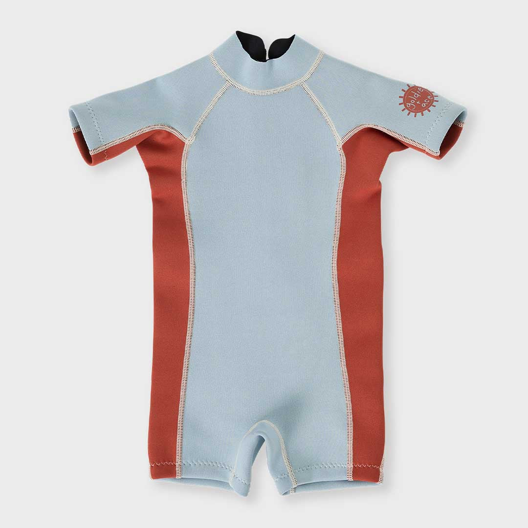 Halo Wetsuit Short Sleeve | Sky Blue  Red