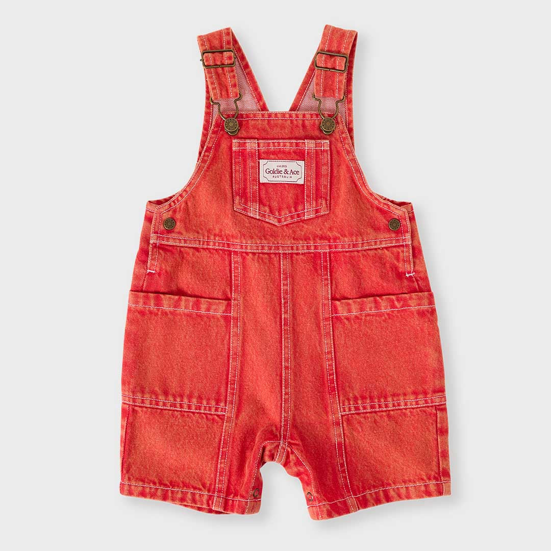 James Denim Overalls | Apple Red
