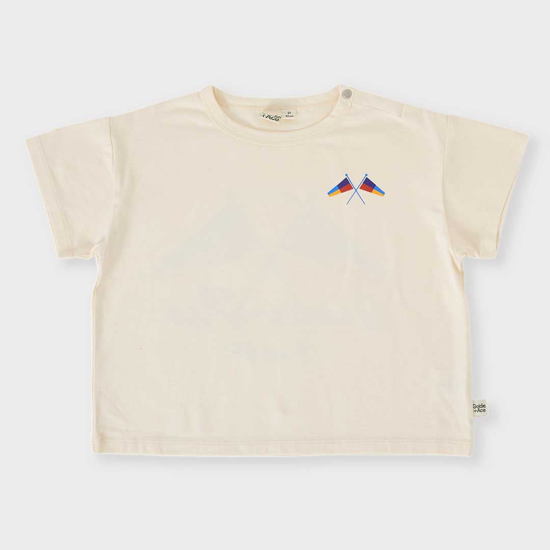 Nautical Flag Oversized T-Shirt | Cream
