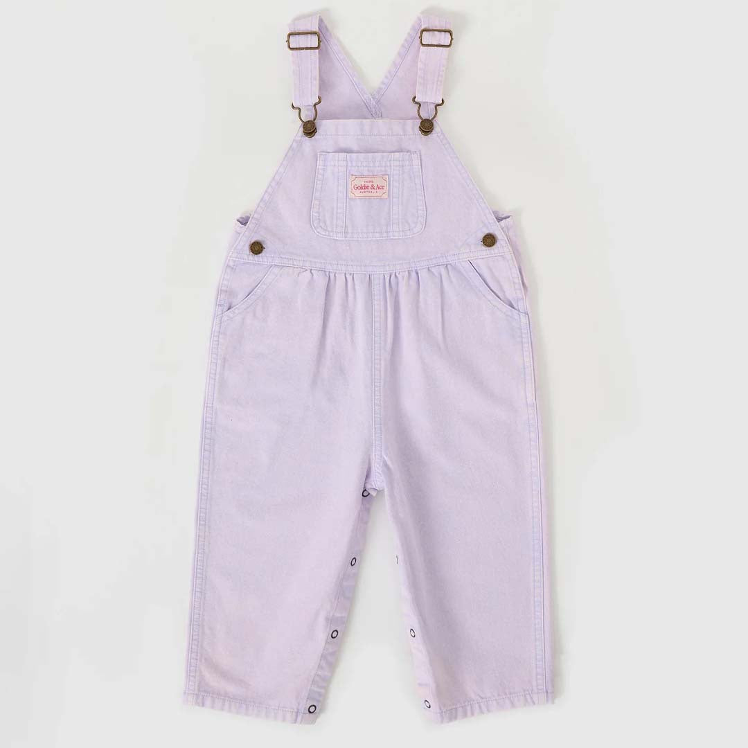 AUSTIN VINTAGE WASHED DENIM OVERALLS | MAUVE